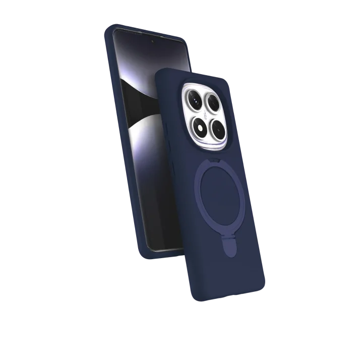 Mey İthalat®   Redmi Note 14 Pro 4G Regal Magsafe Standlı Kapak - Lacivert