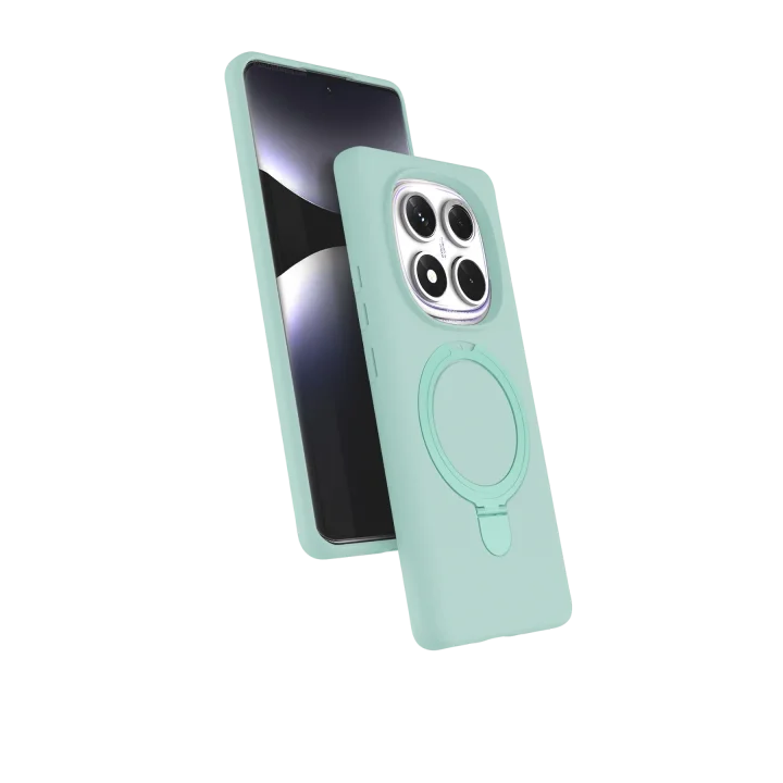 Mey İthalat®  Xiaomi Redmi Note 14 Pro 4G Regal Magsafe Standlı Kapak - Su Yeşili