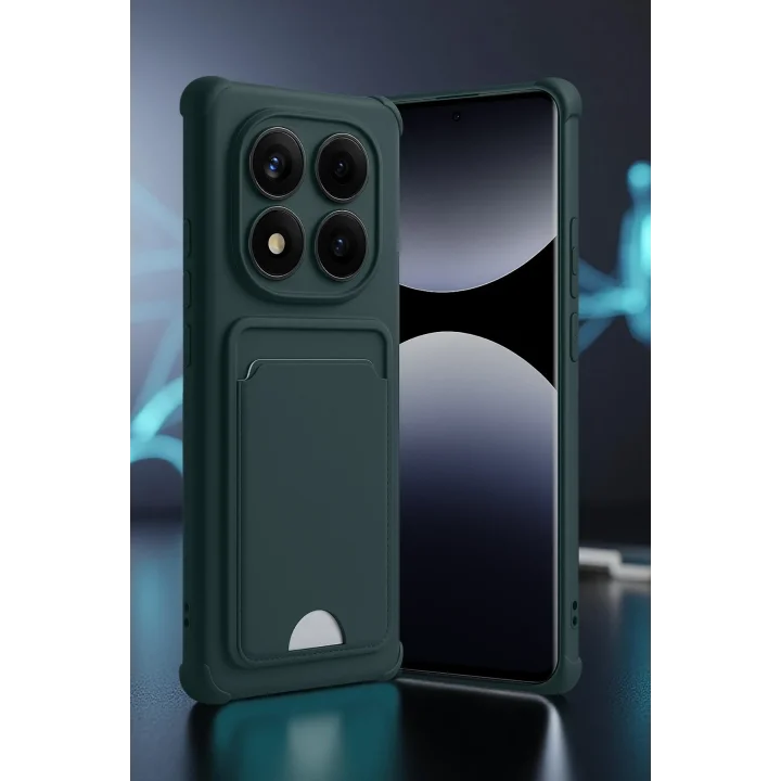 Mey İthalat®  Xiaomi Redmi Note 14 Pro 5G Kelvin Kartvizitli Silikon - Bordo