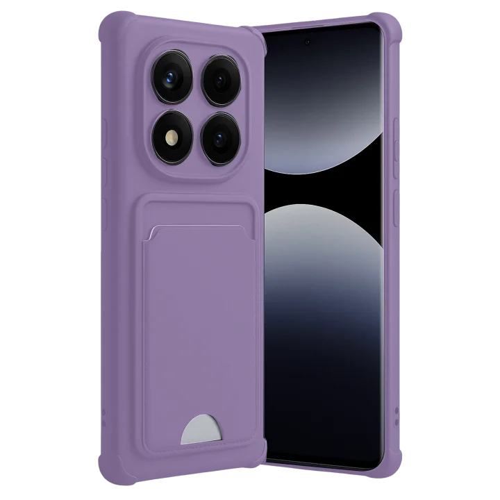 Mey İthalat®  Xiaomi Redmi Note 14 Pro 5G Kelvin Kartvizitli Silikon - Lila