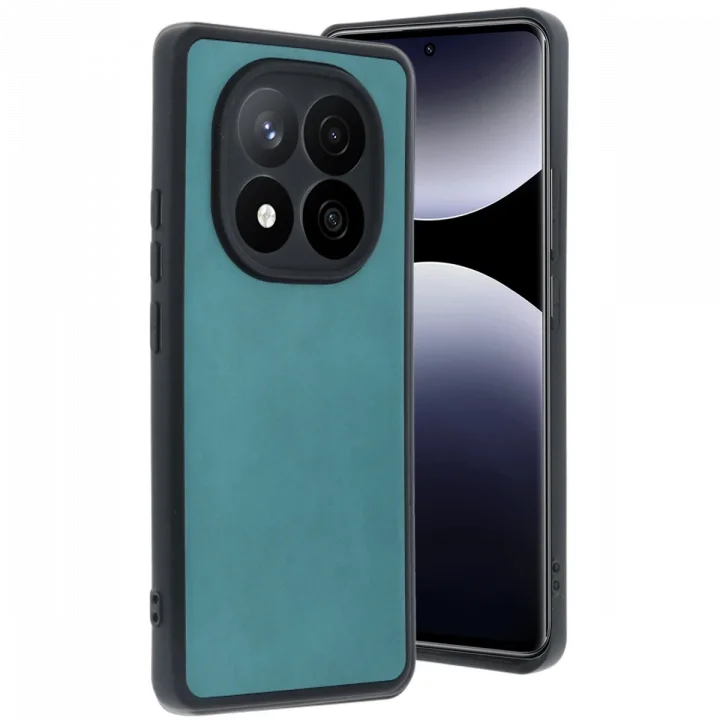 Mey İthalat®  Xiaomi Redmi Note 14 Pro 5G Kılıf Aras Deri Kapak - Açık Yeşil