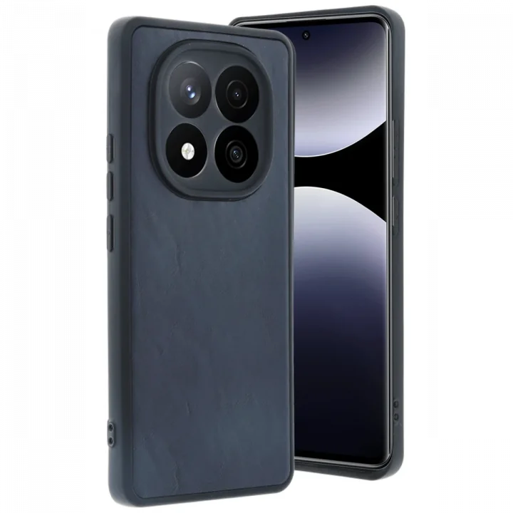 Mey İthalat®  Xiaomi Redmi Note 14 Pro 5G Kılıf Aras Deri Kapak - Lacivert