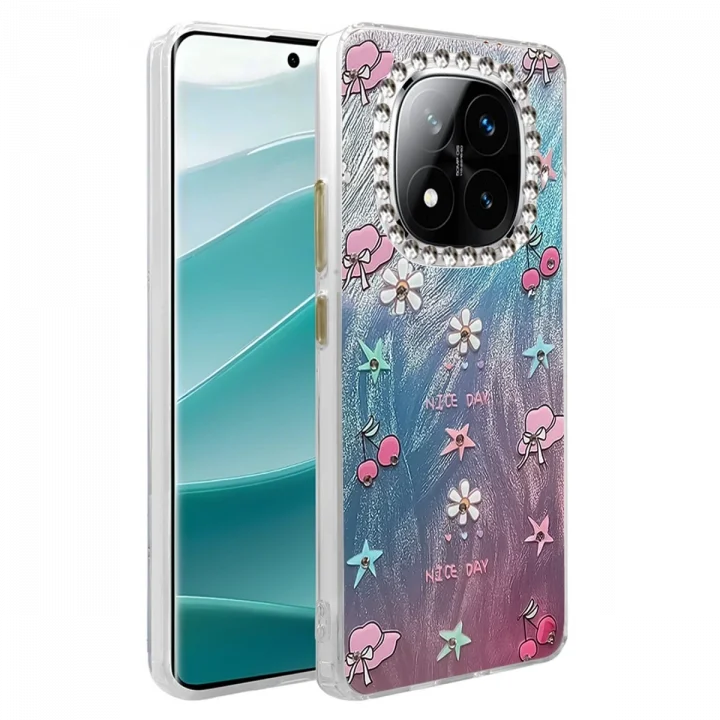 Mey İthalat®  Xiaomi Redmi Note 14 Pro 5G Kılıf Blade Aynalı Desenli Kapak - Desen 4