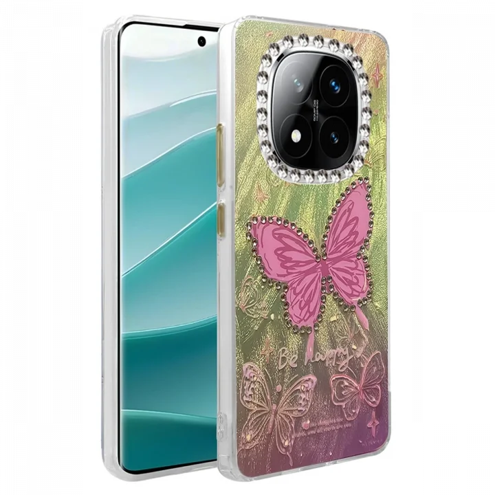 Mey İthalat®  Xiaomi Redmi Note 14 Pro 5G Kılıf Blade Aynalı Desenli Kapak - Desen 5