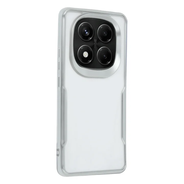 Mey İthalat®  Xiaomi Redmi Note 14 Pro 5G Kılıf Boyi Silikon Kapak - Gümüş