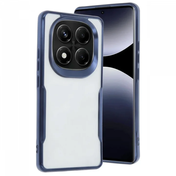 Mey İthalat®  Xiaomi Redmi Note 14 Pro 5G Kılıf Boyi Silikon Kapak - Lacivert