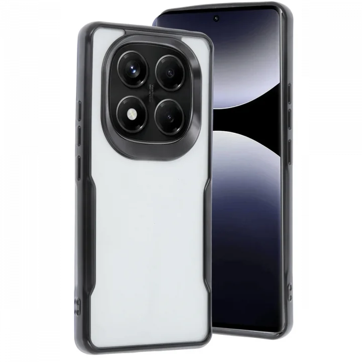 Mey İthalat®  Xiaomi Redmi Note 14 Pro 5G Kılıf Boyi Silikon Kapak - Siyah