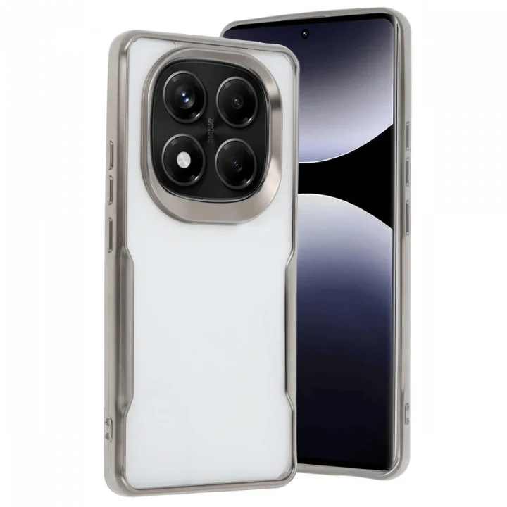 Mey İthalat®  Xiaomi Redmi Note 14 Pro 5G Kılıf Boyi Silikon Kapak - Titan Gri