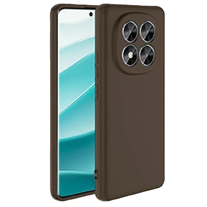 Mey İthalat®  Xiaomi Redmi Note 14 Pro 5G Kılıf First Silikon - Kahverengi