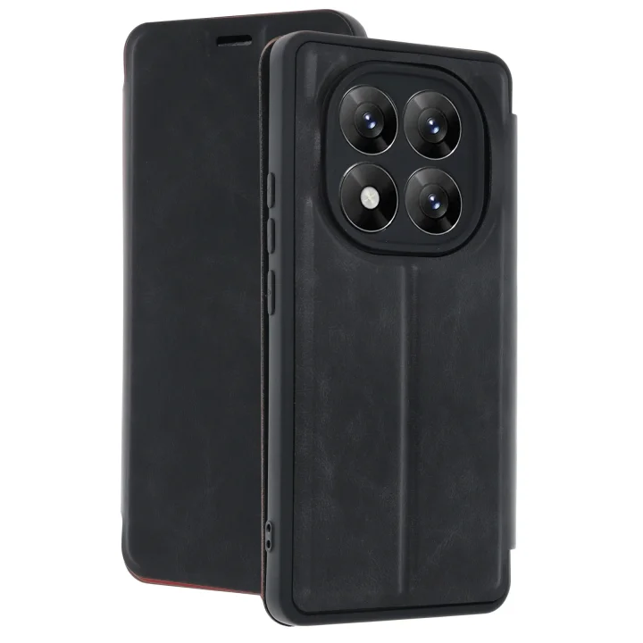 Mey İthalat®  Xiaomi Redmi Note 14 Pro 5G Kılıf Flip Cover - Siyah