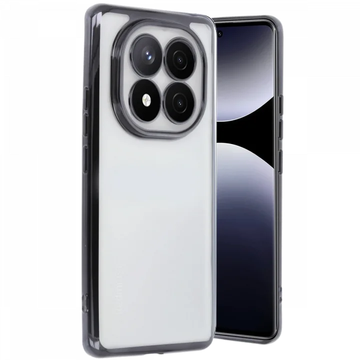 Mey İthalat®  Xiaomi Redmi Note 14 Pro 5G Kılıf  Lensli Silikon - Siyah