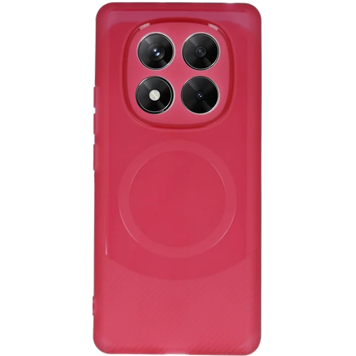 Mey İthalat®  Xiaomi Redmi Note 14 Pro 5G Kılıf Maya Karbon Kapak - Bordo