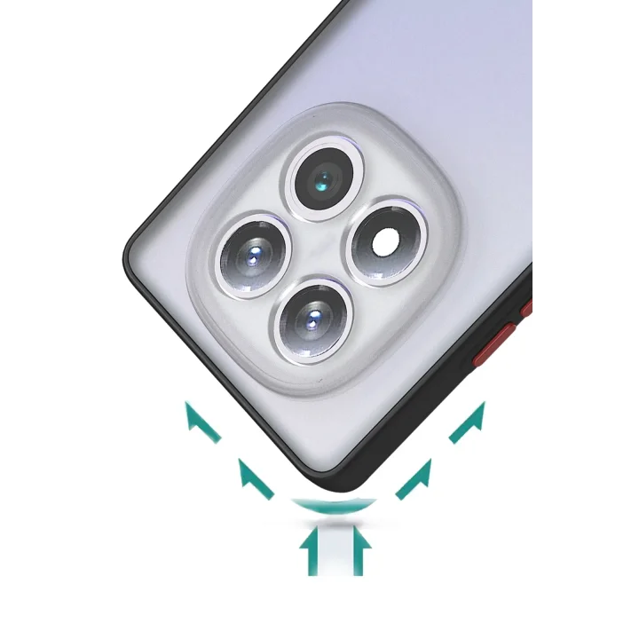 Mey İthalat®  Xiaomi Redmi Note 14 Pro 5G Kılıf Montreal Silikon Kapak - Siyah