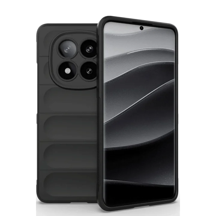 Mey İthalat®   Redmi Note 14 Pro 5G Kılıf Optimum Silikon - Siyah
