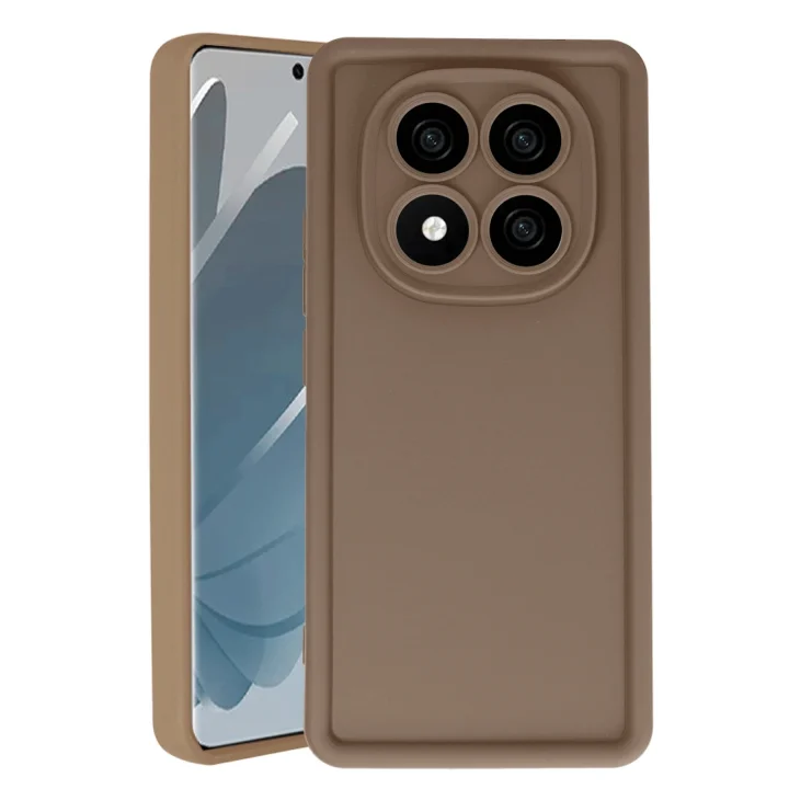 Mey İthalat®  Xiaomi Redmi Note 14 Pro 5G Kılıf Viera Silikon - Kahverengi