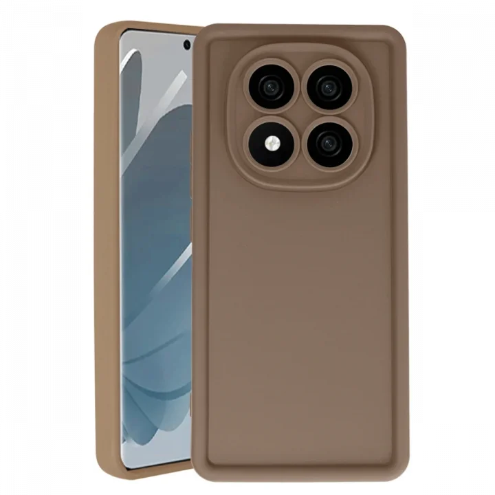 Mey İthalat®  Xiaomi Redmi Note 14 Pro 5G Kılıf Viera Silikon - Kahverengi