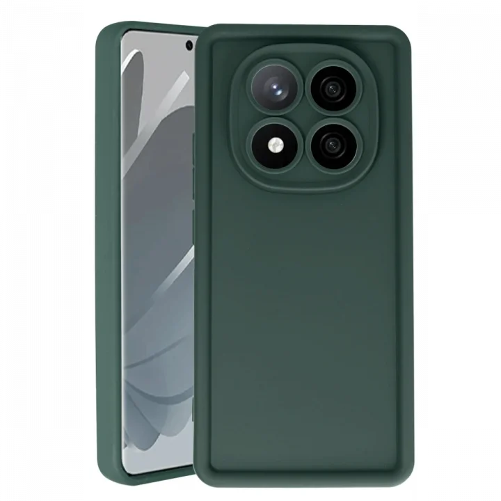 Mey İthalat®  Xiaomi Redmi Note 14 Pro 5G Kılıf Viera Silikon - Koyu Yeşil