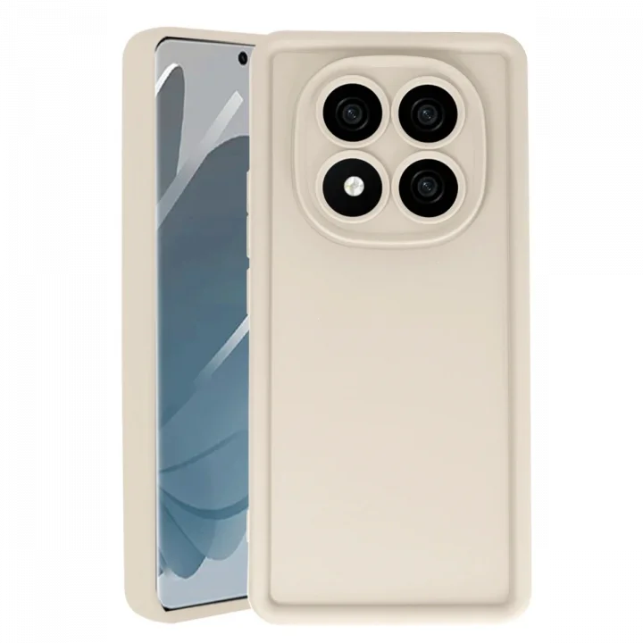 Mey İthalat®  Xiaomi Redmi Note 14 Pro 5G Kılıf Viera Silikon - Krem