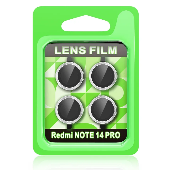 Mey İthalat®  Xiaomi Redmi Note 14 Pro 5G Raze Metal Kamera Lens - Gümüş