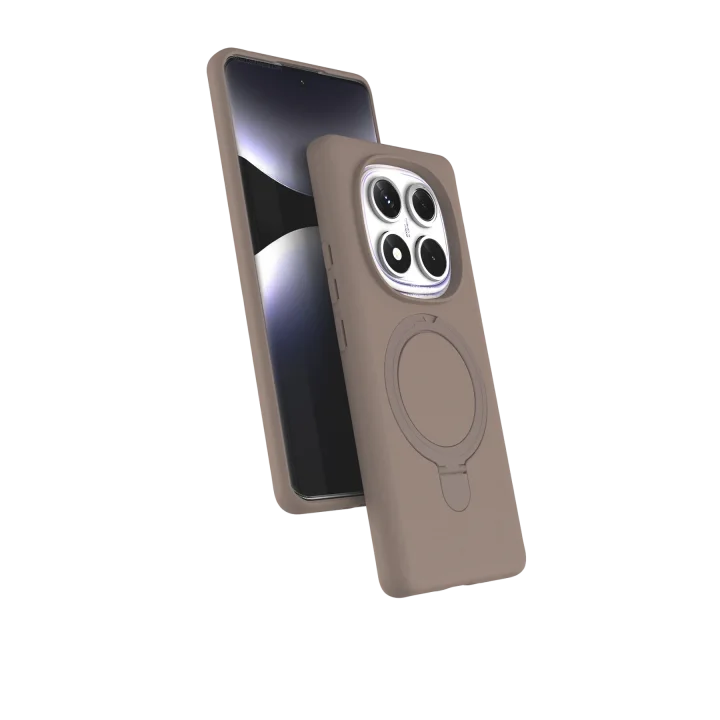 Mey İthalat®  Xiaomi Redmi Note 14 Pro 5G Regal Magsafe Standlı Kapak - Çöl Titanyum