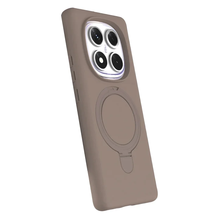 Mey İthalat®  Xiaomi Redmi Note 14 Pro 5G Regal Magsafe Standlı Kapak - Çöl Titanyum