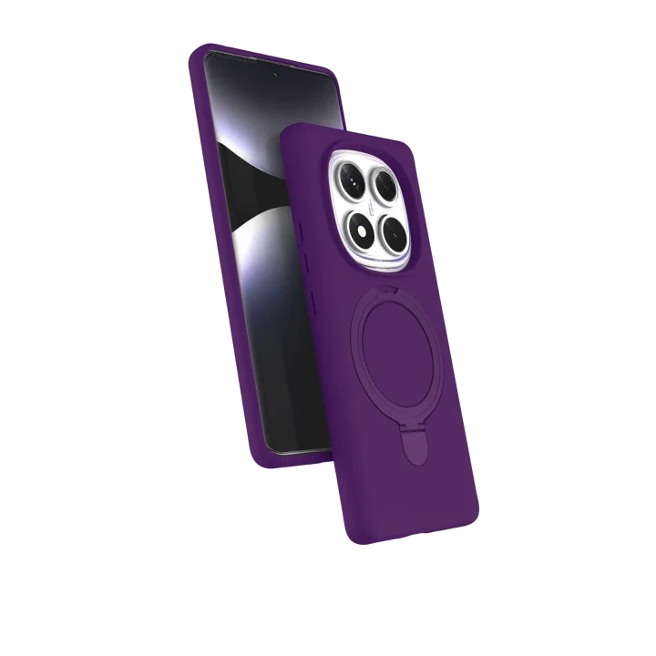 Mey İthalat®  Xiaomi Redmi Note 14 Pro 5G Regal Magsafe Standlı Kapak - Derin Mor