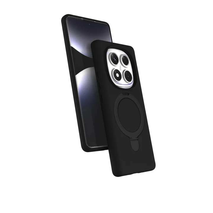 Mey İthalat®   Redmi Note 14 Pro 5G Regal Magsafe Standlı Kapak - Siyah