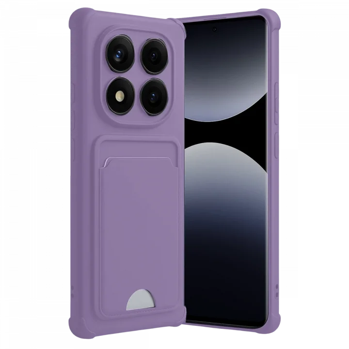 Mey İthalat®  Xiaomi Redmi Note 14 Pro Plus Kelvin Kartvizitli Silikon - Lila