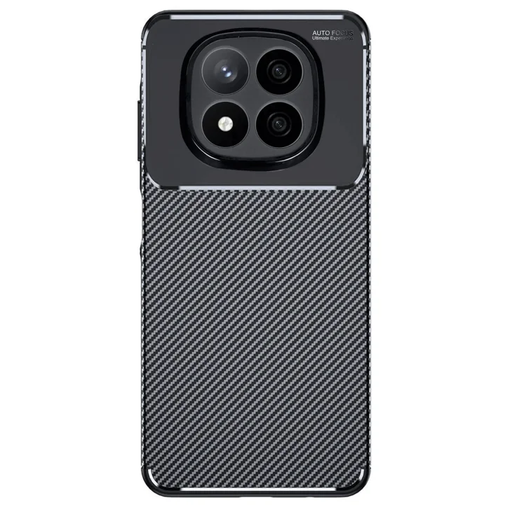 Mey İthalat®   Redmi Note 14 Pro Plus Kılıf Auto Focus Karbon Kapak - Siyah