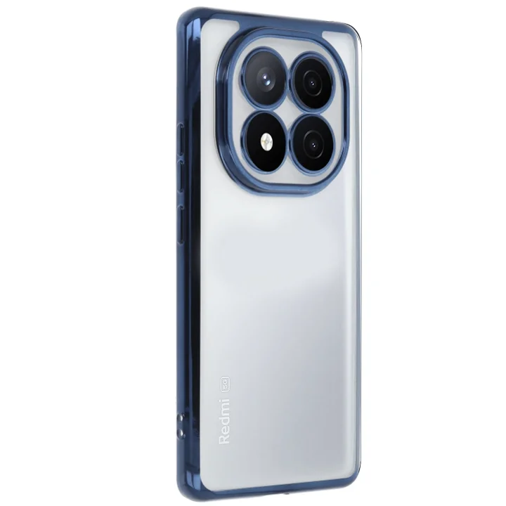 Mey İthalat®  Xiaomi Redmi Note 14 Pro Plus Kılıf  Lensli Silikon - Lacivert