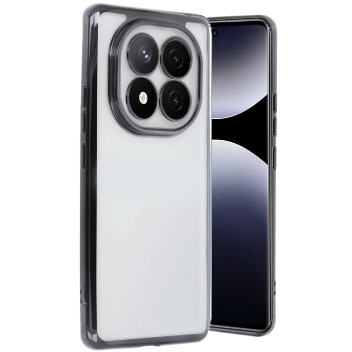 Mey İthalat®  Xiaomi Redmi Note 14 Pro Plus Kılıf  Lensli Silikon - Siyah