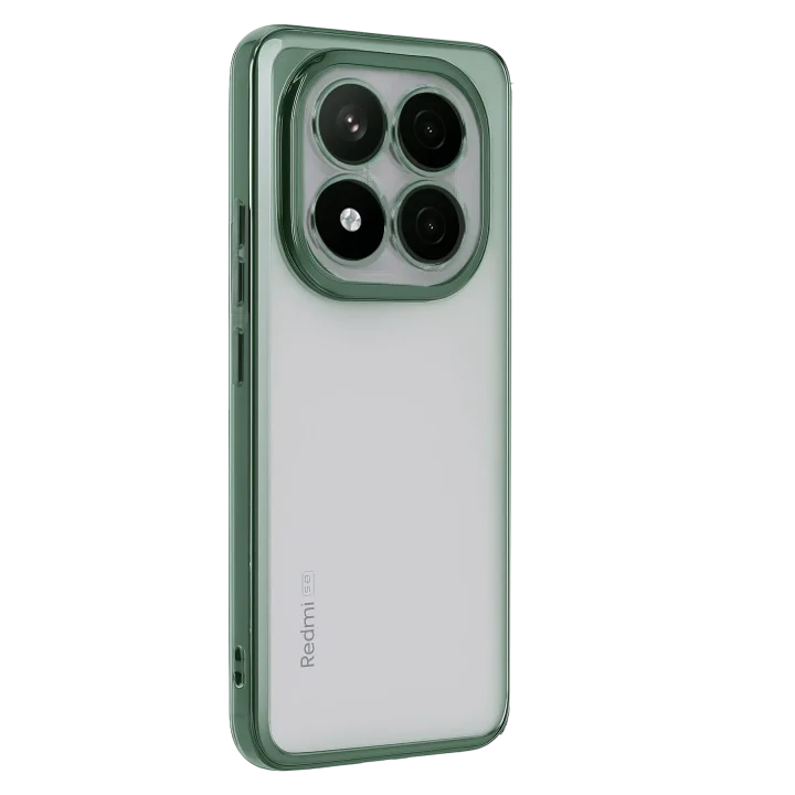 Mey İthalat®  Xiaomi Redmi Note 14 Pro Plus Kılıf  Lensli Silikon - Yeşil