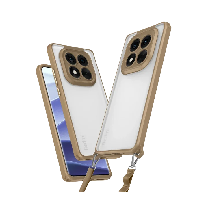 Mey İthalat®  Xiaomi Redmi Note 14 Pro Plus Kılıf Penta Silikon Kılıf - Çöl Titanyum