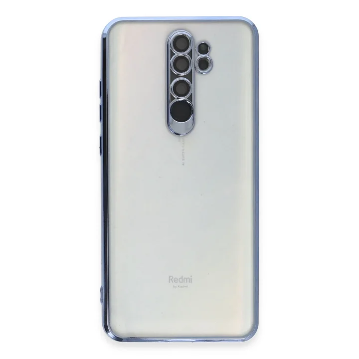 Mey İthalat®   Redmi Note 8 Pro Kılıf  Lensli Silikon - Açık Mavi