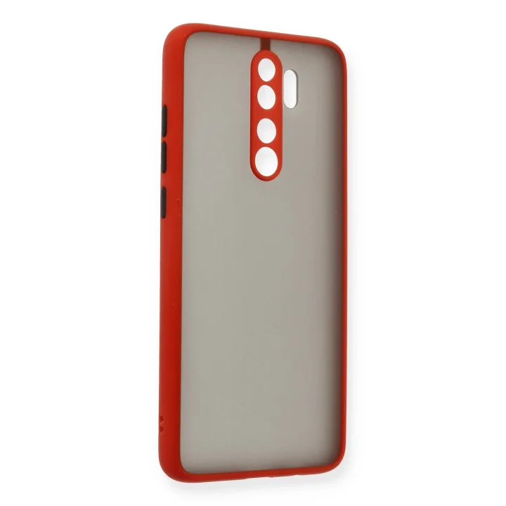 Mey İthalat®  Xiaomi Redmi Note 8 Pro Kılıf Montreal Silikon Kapak - Kırmızı