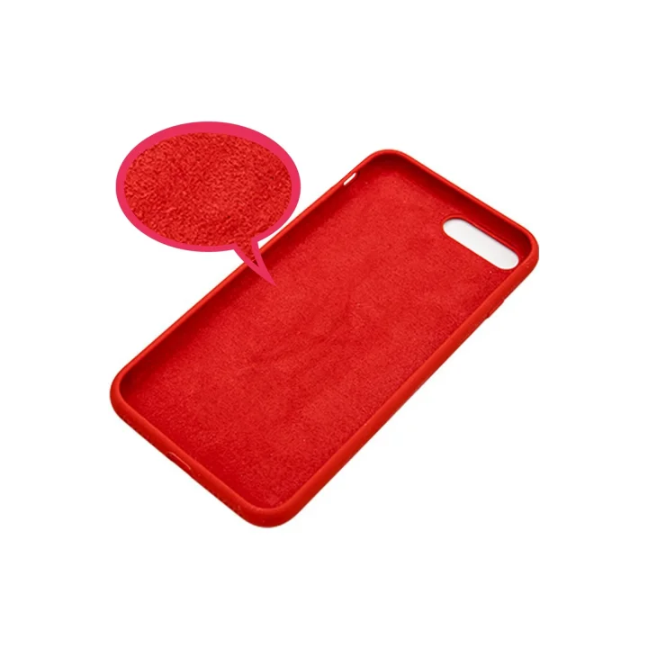 Mey İthalat®  Xiaomi Redmi Note 8 Pro Kılıf Nano içi Kadife Silikon - Kırmızı