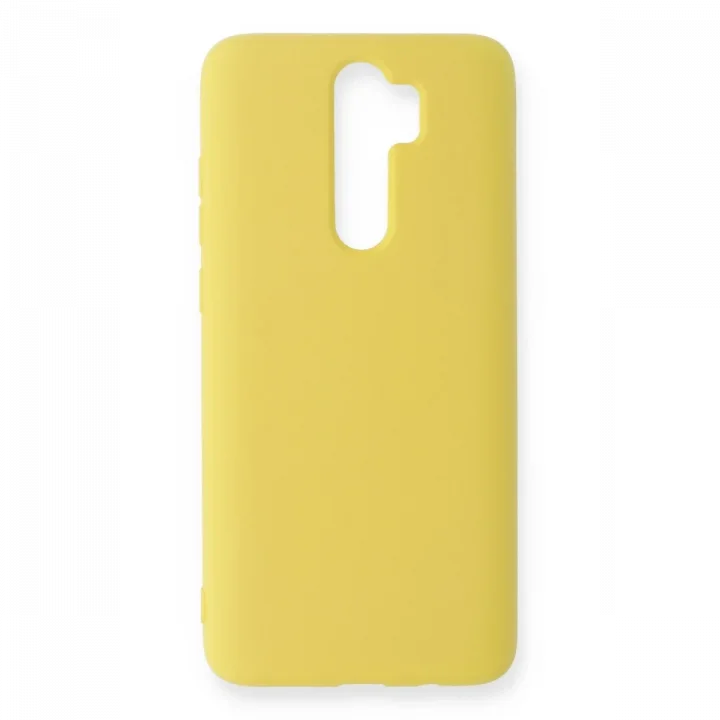 Mey İthalat®  Xiaomi Redmi Note 8 Pro Kılıf Nano içi Kadife Silikon - Sarı