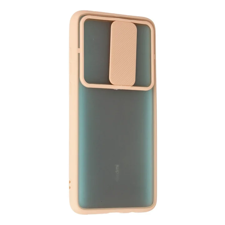 Mey İthalat®   Redmi Note 8 Pro Kılıf Palm Buzlu Kamera Sürgülü Silikon - Pembe