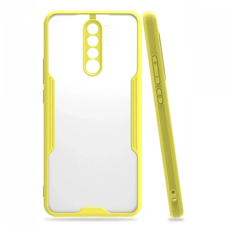 Mey İthalat®   Redmi Note 8 Pro Kılıf Platin Silikon - Sarı