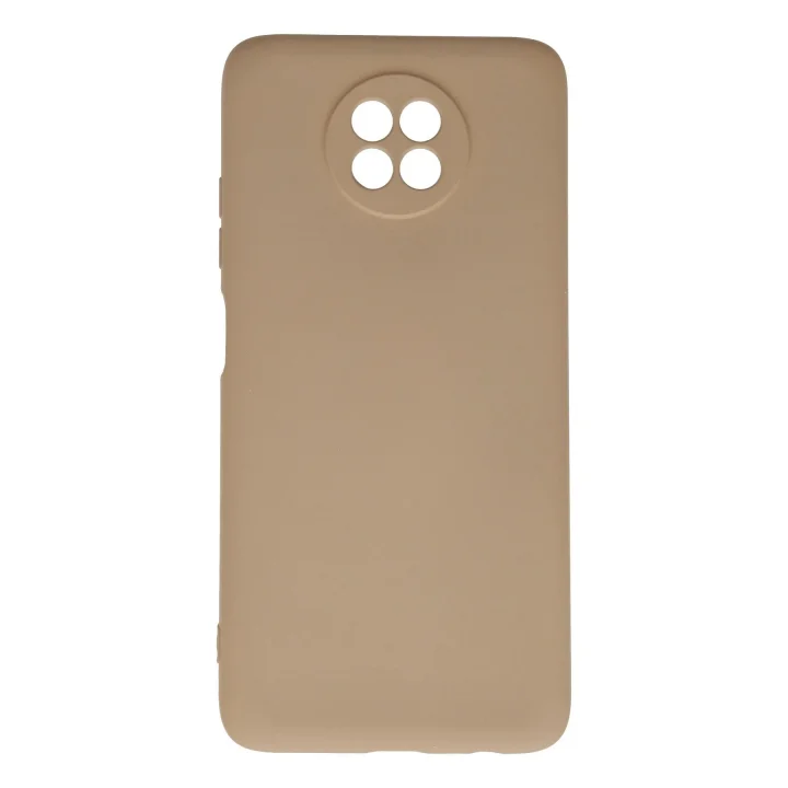 Mey İthalat®   Redmi Note 9 5G Kılıf Nano içi Kadife Silikon - Bej
