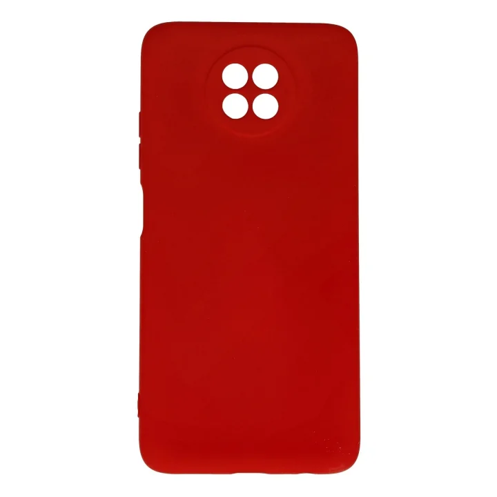 Mey İthalat®   Redmi Note 9 5G Kılıf Nano içi Kadife Silikon - Kırmızı