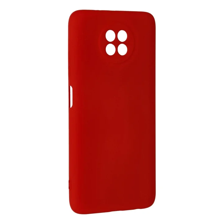 Mey İthalat®   Redmi Note 9 5G Kılıf Nano içi Kadife Silikon - Kırmızı