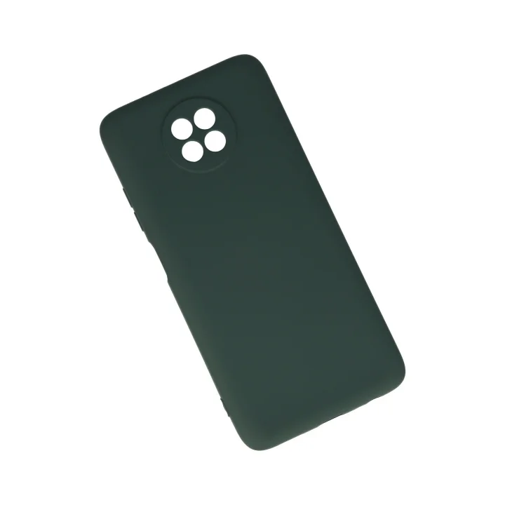 Mey İthalat®   Redmi Note 9 5G Kılıf Nano içi Kadife Silikon - Koyu Yeşil