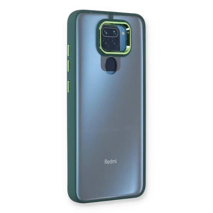 Mey İthalat®  Xiaomi Redmi Note 9 Kılıf Dora Kapak - Haki Yeşil