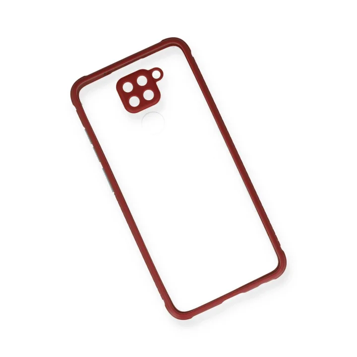 Mey İthalat®  Xiaomi Redmi Note 9 Kılıf Miami Şeffaf Silikon - Fuşya