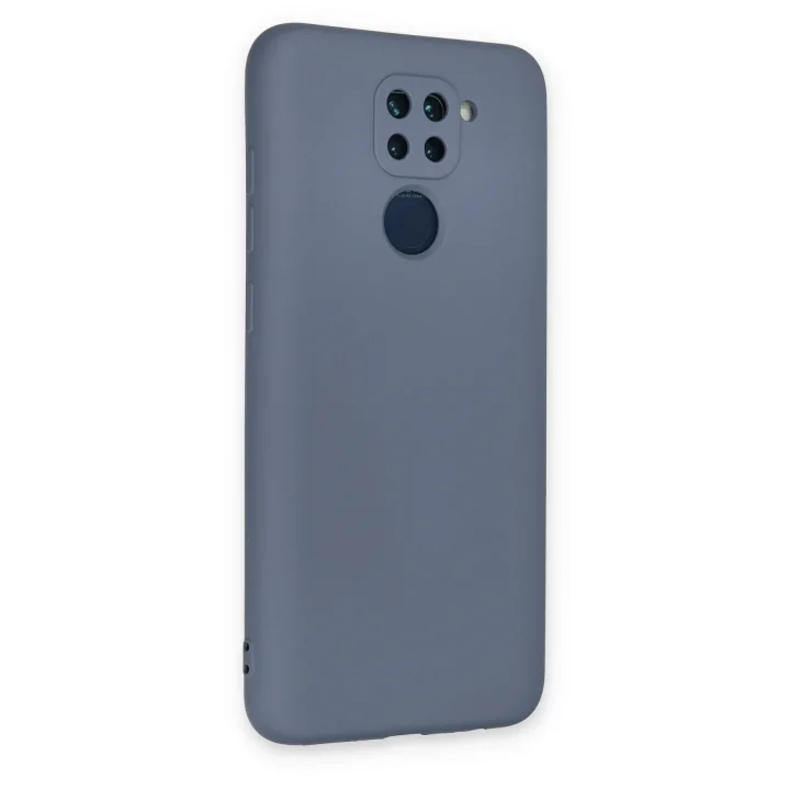 Mey İthalat®  Xiaomi Redmi Note 9 Kılıf Nano içi Kadife Silikon - Gri