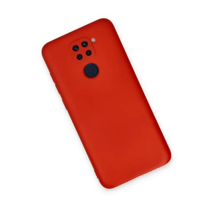 Mey İthalat®  Xiaomi Redmi Note 9 Kılıf Nano içi Kadife Silikon - Kırmızı