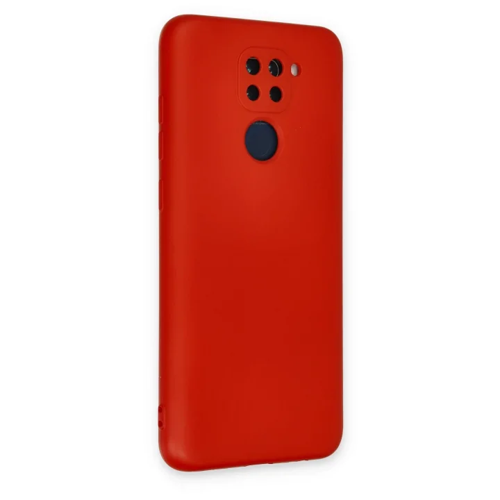 Mey İthalat®  Xiaomi Redmi Note 9 Kılıf Nano içi Kadife Silikon - Kırmızı
