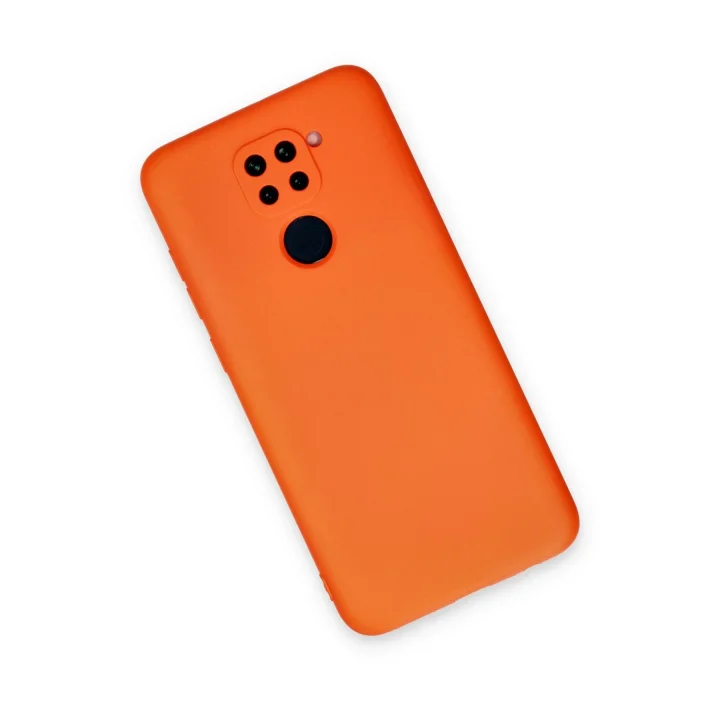 Mey İthalat®  Xiaomi Redmi Note 9 Kılıf Nano içi Kadife Silikon - Turuncu