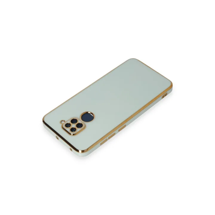 Mey İthalat®  Xiaomi Redmi Note 9 Kılıf Volet Silikon - Açık Yeşil